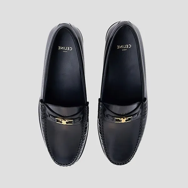 Giày Lười Nam Celine Luco Triomphe 334773602C 38NO Loafer Màu Đen