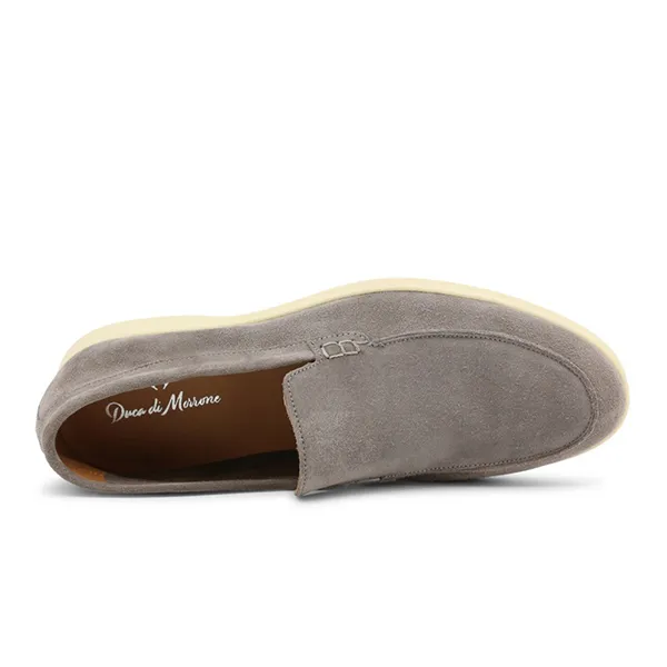 Giày Lười Nam Duca Di Morrone Da Lộn Lorenzo-Cam_Grigio Màu Xám Size 40 - Giày - Vua Hàng Hiệu
