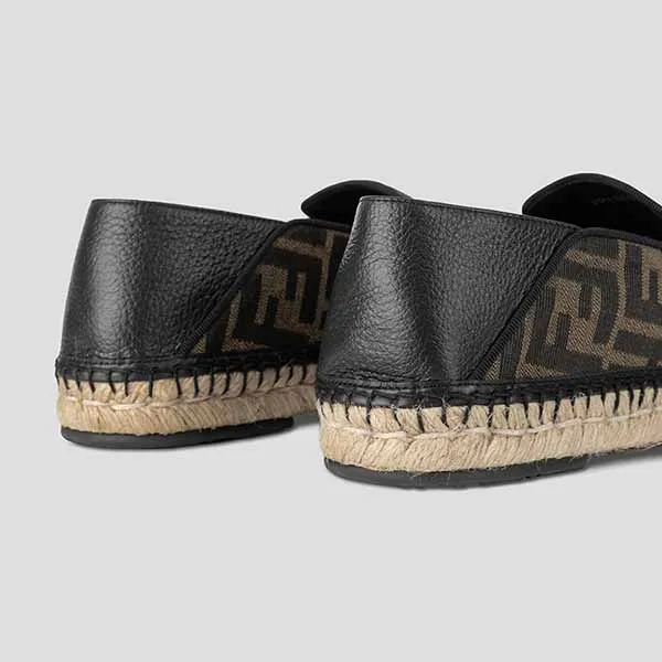 Giày Slip On Nam Fendi Brown With FF Logo Printed 7P1359AAWBF1425 Màu Nâu - Giày - Vua Hàng Hiệu