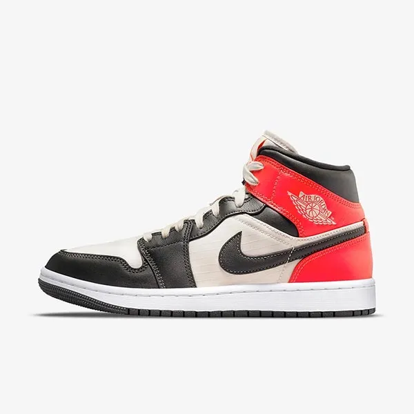 Giày Sneaker Nam Nike Air Jordan 1 Mid SE Newsprint DQ6078-100 Phối Màu Size 38 - Giày - Vua Hàng Hiệu