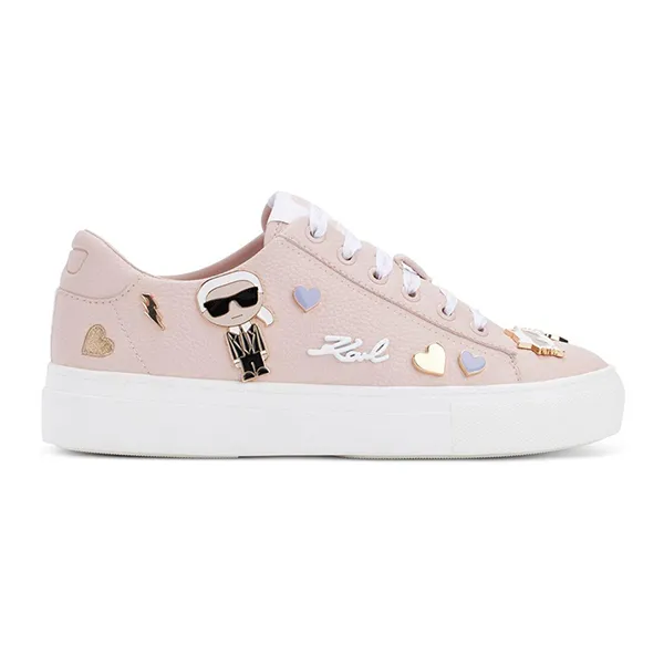 Giày Thể Thao Nữ Karl Lagerfeld Cate Embellished Sneakers Peony Pink Màu Hồng Size 37 - Giày - Vua Hàng Hiệu