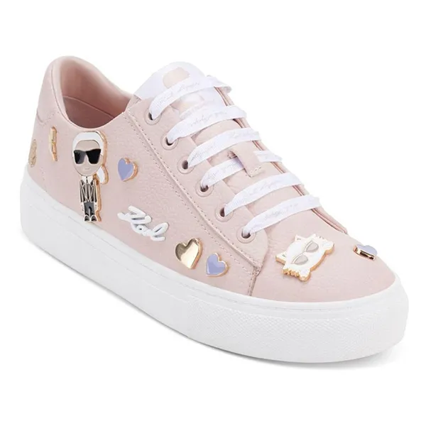 Giày Thể Thao Nữ Karl Lagerfeld Cate Embellished Sneakers Peony Pink Màu Hồng Size 37 - Giày - Vua Hàng Hiệu
