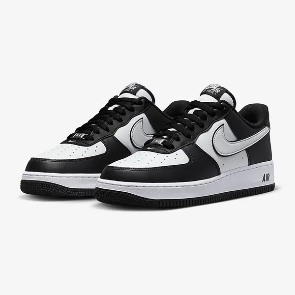 Giày Thể Thao Nam Nike Air Force 1 Low White Swoosh Panda DV0788-001 Màu Đen Size 40