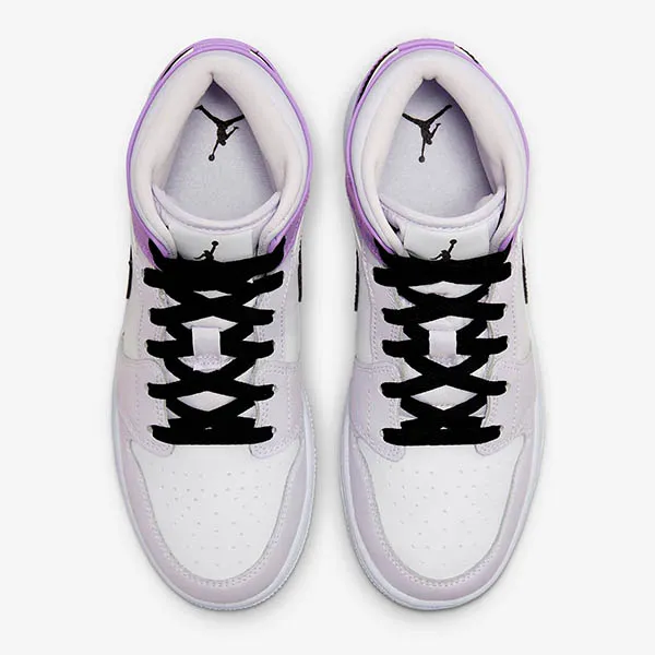 Giày Thể Thao Nike Air Jordan 1 Mid GS ‘Barely Grape’ DQ8423-501 Màu Trắng Tím