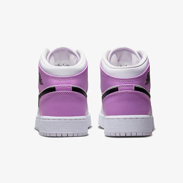 Giày Thể Thao Nike Air Jordan 1 Mid GS ‘Barely Grape’ DQ8423-501 Màu Trắng Tím