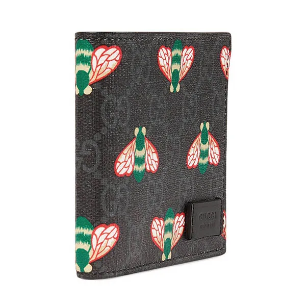 Ví Gucci Canvas Bestiary Bee Wallet Màu Xám Đen - Túi xách - Vua Hàng Hiệu