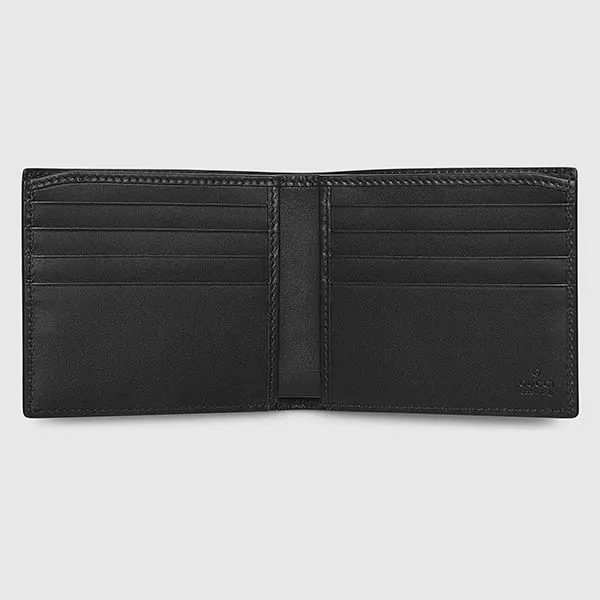 Ví Nam Gucci GG Supreme Web Wallet 408827 KHN4N 1095 Màu Xám Đen - Túi xách - Vua Hàng Hiệu