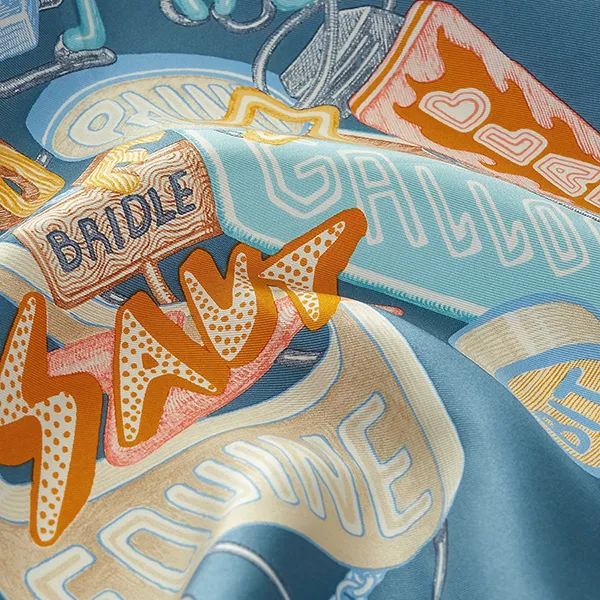 Khăn Lụa Nữ Hermès Chevaloscope Neon Scarf 45 Màu Xanh - Thời trang - Vua Hàng Hiệu