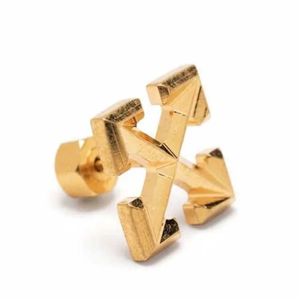 Khuyên Tai Nữ Off-White Mini Arrows Motif Earrings In Gold Màu Vàng - Trang sức - Vua Hàng Hiệu