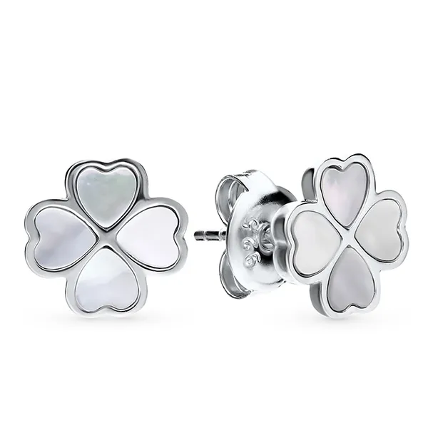Khuyên Tai Nữ Sunlight Silver Earrings With Mother-Of-Pearl 82705 Màu Bạc - Trang sức - Vua Hàng Hiệu