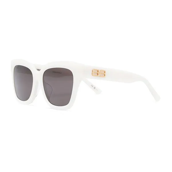 Kính Mát Balenciaga Logo Plaque Square Frame Sunglasses BB0237SA Màu Trắng - 2