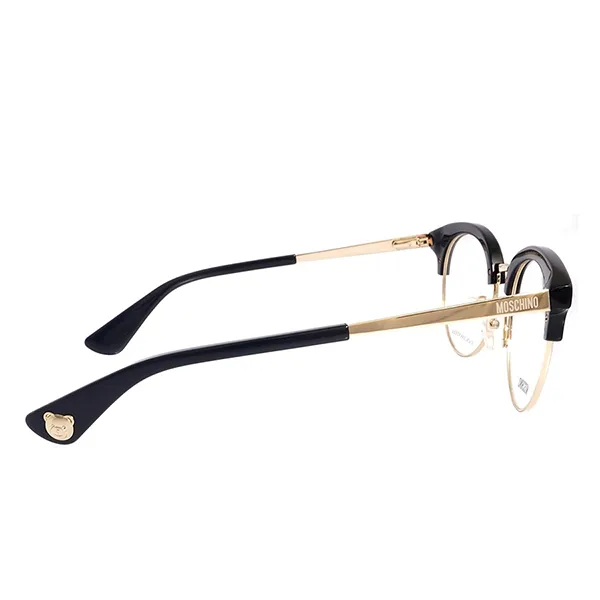 Kính Mắt Cận Moschino Round Ladies Eyeglasses MOS514 0807 49-19 Màu Đen Vàng