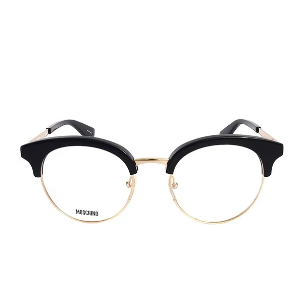 Kính Mắt Cận Moschino Round Ladies Eyeglasses MOS514 0807 49-19 Màu Đen Vàng