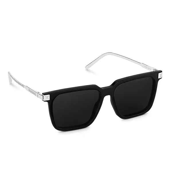 Kính Mát Louis Vuitton LV Rise Square Sunglasses Z1667E Màu Đen Bạc