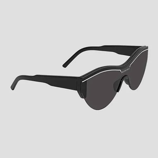 Kính Mát Nam Balenciaga Black Geometric Frame BB0004SA 001 Màu Đen - Kính mắt - Vua Hàng Hiệu