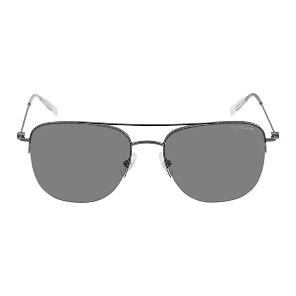 Kính Mát Nam Montblanc Grey Pilot Men's Sunglasses MB0096S 001 56 Màu Xám