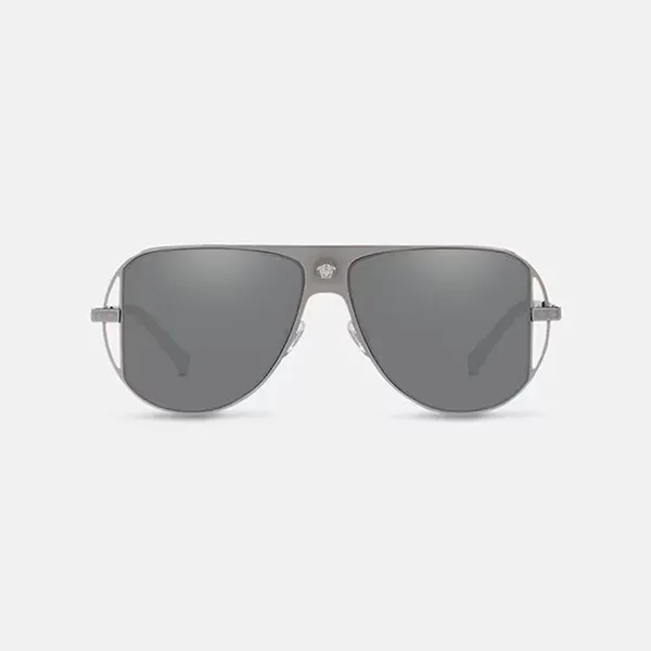 Kính Mát Nam Versace Grecamania Pilot Sunglasses O2212-O10016G57_RTU_TU_ONUL Màu Xám Bạc