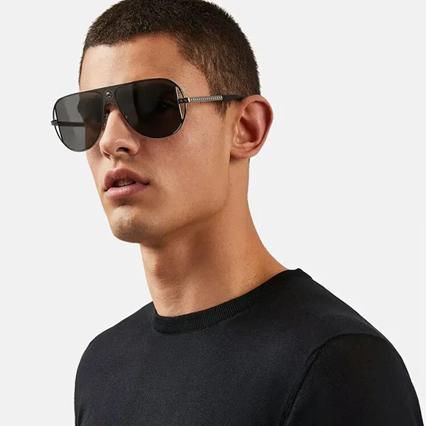 Kính Mát Nam Versace Grecamania Pilot Sunglasses O2212-O10016G57_RTU_TU_ONUL Màu Xám Bạc
