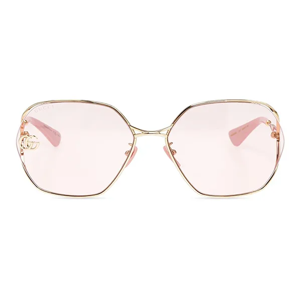 Kính Mát Nữ Gucci Pink Sunglasses With Logo GG0818SA 003 Màu Hồng - Kính mắt - Vua Hàng Hiệu