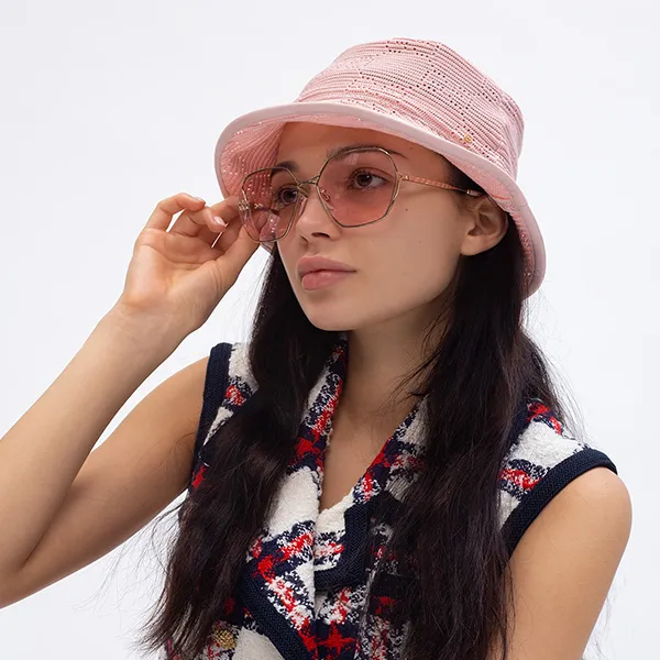 Kính Mát Nữ Gucci Pink Sunglasses With Logo GG0818SA 003 Màu Hồng - Kính mắt - Vua Hàng Hiệu