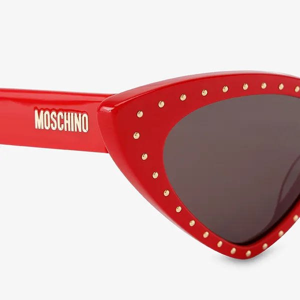 Kính Mát Nữ Moschino Cat Eye Sunglasses MOS006/S Red 52-18 Màu Đen Đỏ