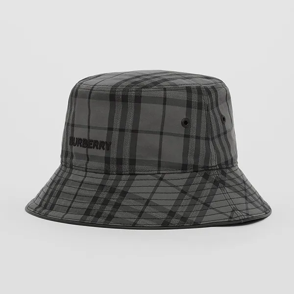 Mũ Burberry Bucket Wide-brimmed Hats Màu Xám Size S