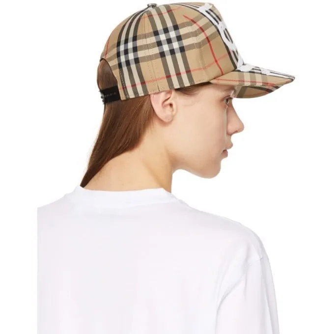 Mũ Burberry Love Print Vintage Check Cap Màu Nâu