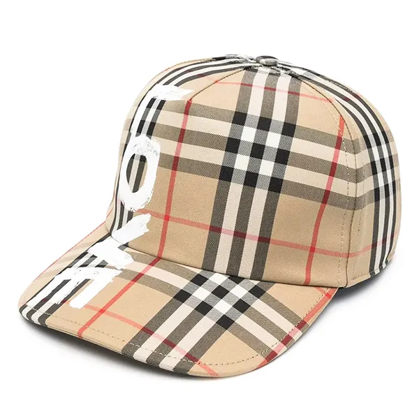 Mũ Burberry Love Print Vintage Check Cap Màu Nâu