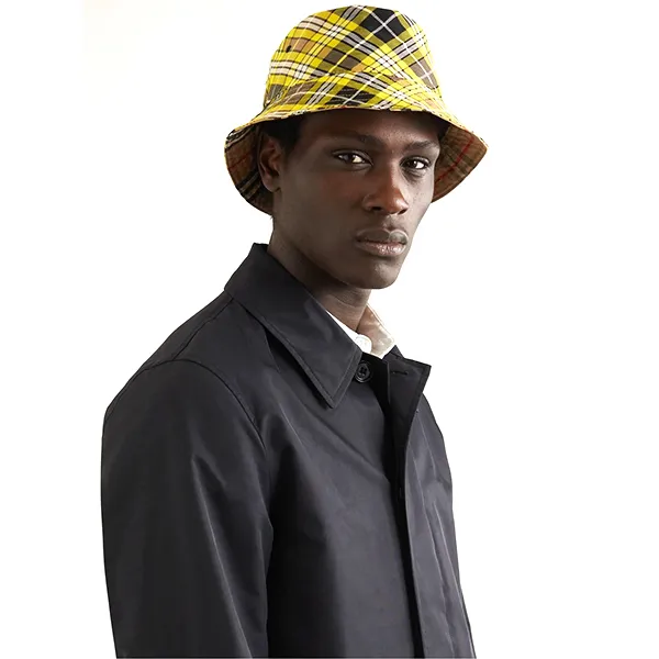 Mũ Burberry Reversible Checked Wool-Blend Twill Bucket Hat Màu Vàng - Mũ nón - Vua Hàng Hiệu