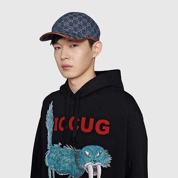 Mũ Gucci GG Baseball Hat Blue Ivory 656206-4HAC3-4264 Màu Xanh Denim Size S