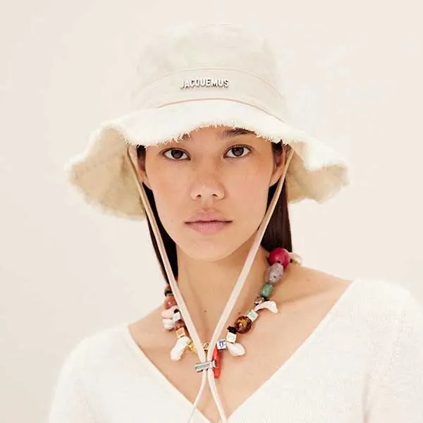 Mũ Jacquemus Le Bob Artichaut Bucket Hat Off White Màu Trắng Ngà Size 58 - Mũ nón - Vua Hàng Hiệu