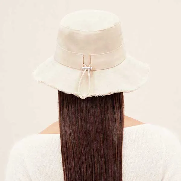 Mũ Jacquemus Le Bob Artichaut Bucket Hat Off White Màu Trắng Ngà Size 58 - Mũ nón - Vua Hàng Hiệu