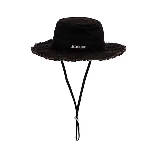 Mũ Jacquemus Le Papier Le Bob Gadjo Bucket Hat Black Màu Đen Size 56