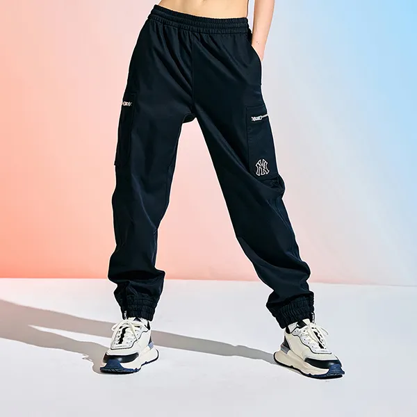 Quần Jogger Nữ MLB Basic Medium Logo Spring Cotton Touch Cargo New York Yankees 3FWPB0231-50BKS Màu Đen