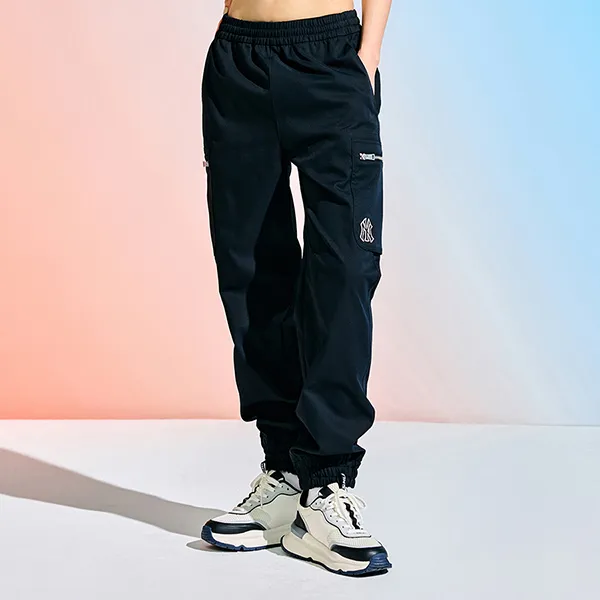 Quần Jogger Nữ MLB Basic Medium Logo Spring Cotton Touch Cargo New York Yankees 3FWPB0231-50BKS Màu Đen