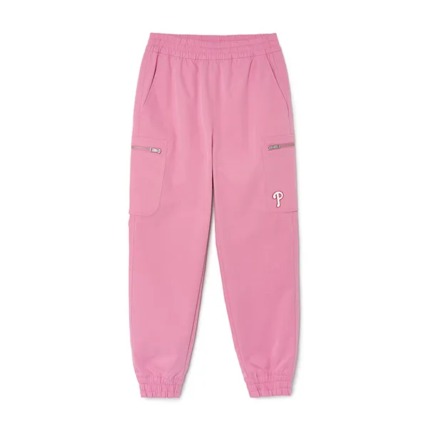 Quần Jogger Nữ MLB Basic Medium Logo Spring Cotton Touch Cargo Philadelphia Phillies 3FWPB0231-10PKL Màu Hồng