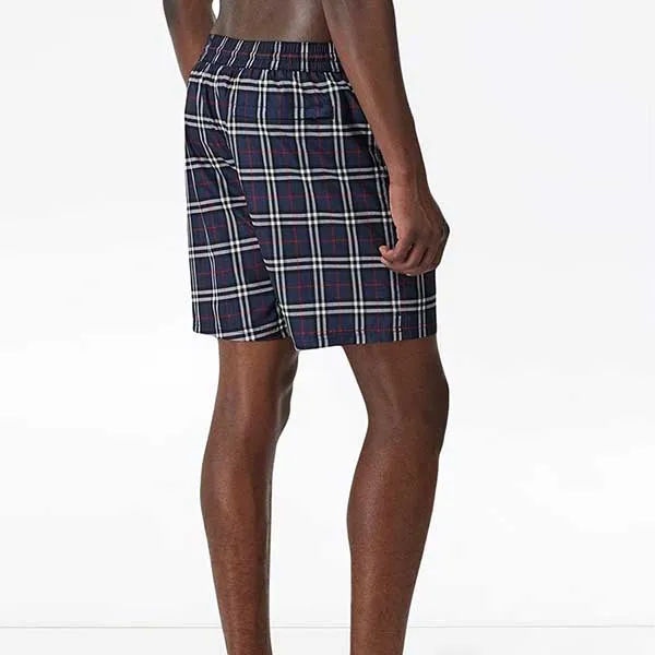 Quần Short Nam Burberry Classic Check-Printed Swim Shorts In Blue Màu Xanh Kẻ