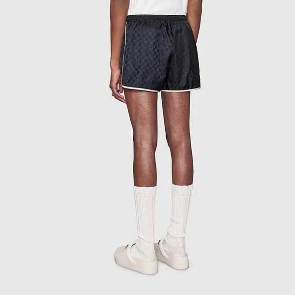 Quần Short Nam Gucci GG Nylon Swim Short With Bee 410571 XR898 4824 Màu Xanh Đậm - Thời trang - Vua Hàng Hiệu
