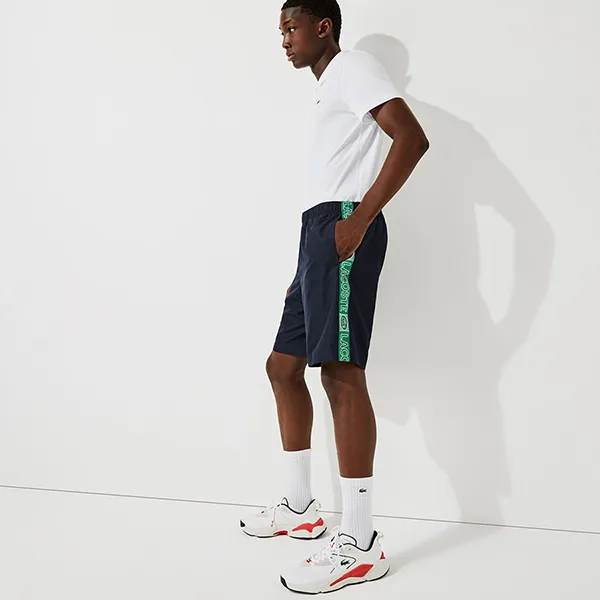 Quần Short Nam Lacoste Sport Branded Side Bands Shorts Màu Xanh Navy - Thời trang - Vua Hàng Hiệu