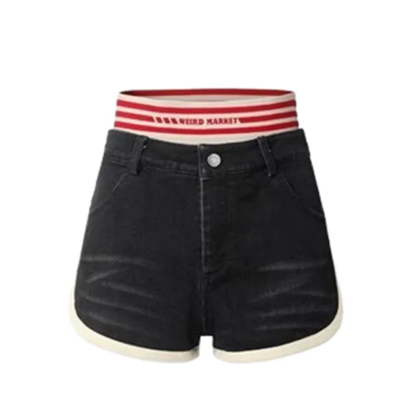 Quần Short Nữ Weird Market Stripe Sport Shorts Raven Màu Đen Size M - Thời trang - Vua Hàng Hiệu