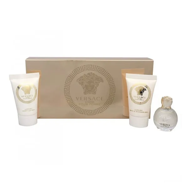 Set Nước Hoa Nữ Versace Eros Pour Femme Set 3 Món (Eros Pour Femme EDP 5ml + Dưỡng Thể 25ml + Sữa Tắm 25ml)