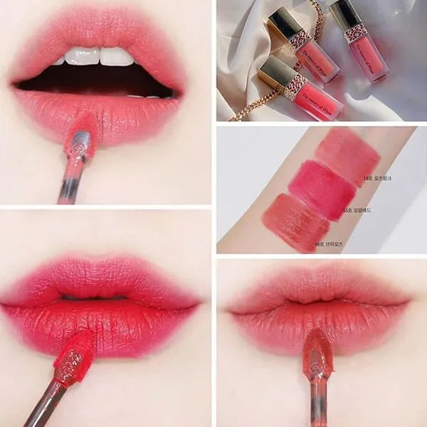 Set Son Dưỡng + Son Kem + Túi Đựng Whoo Gongjinhyang Mi Glow Lip Balm Pink Special Set 3 Món