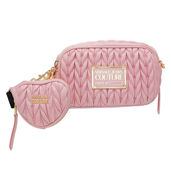 Set Túi Đeo Chéo Nữ Versace Jeans Couture Pink Crunchy Shoulder Bag Màu Hồng Nhạt