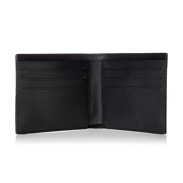 Set Ví Nam + Móc Khóa Kèm Giá Đỡ Điện Thoại GLacoste Men's Billfold Key Holder Box NH3288FG-000 Màu Đen