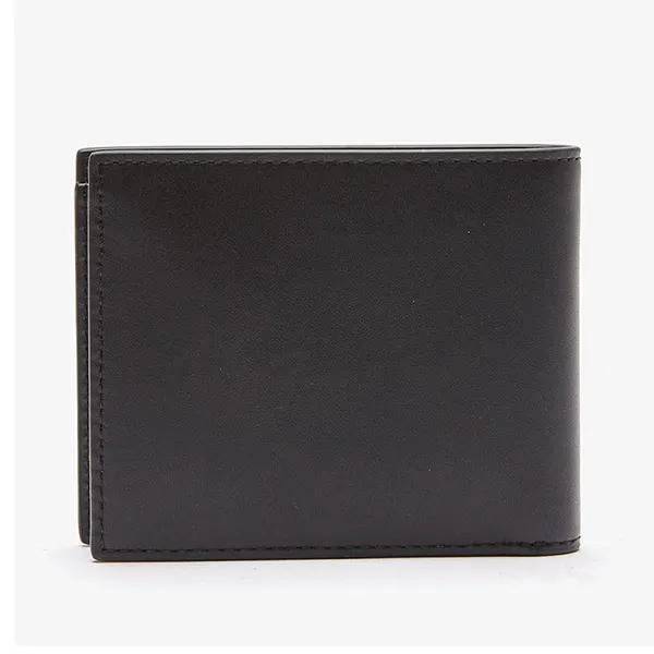 Set Ví Nam + Móc Khóa Lacoste Men's Geschenk-Set Wallet, Portem Màu Đen
