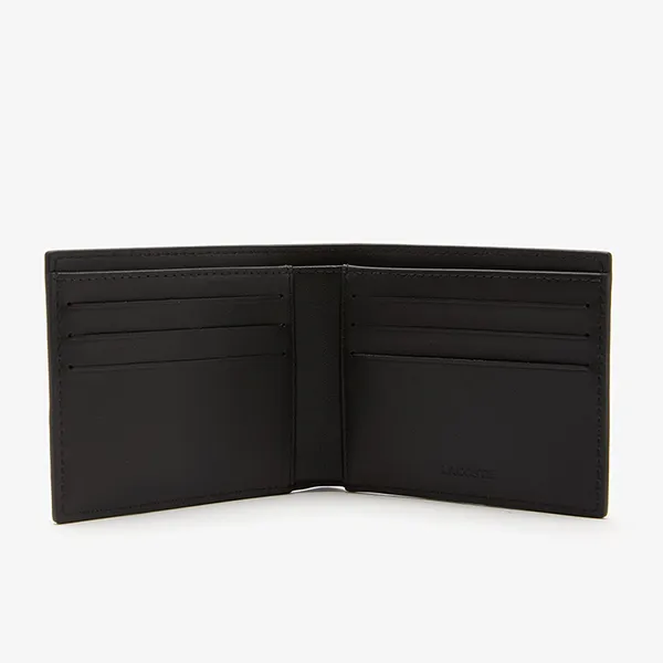 Set Ví Nam + Móc Khóa Lacoste Men's Geschenk-Set Wallet, Portem Màu Đen