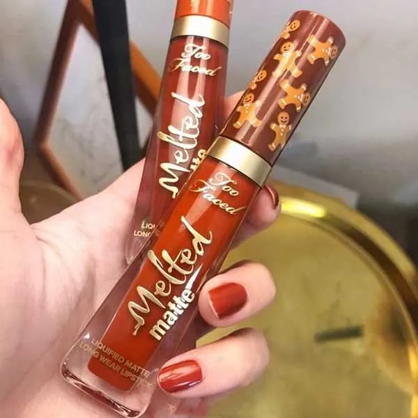 Son Kem Too Faced Gingerbread Man Màu Đỏ Cam Đất - Son Môi - Vua Hàng Hiệu