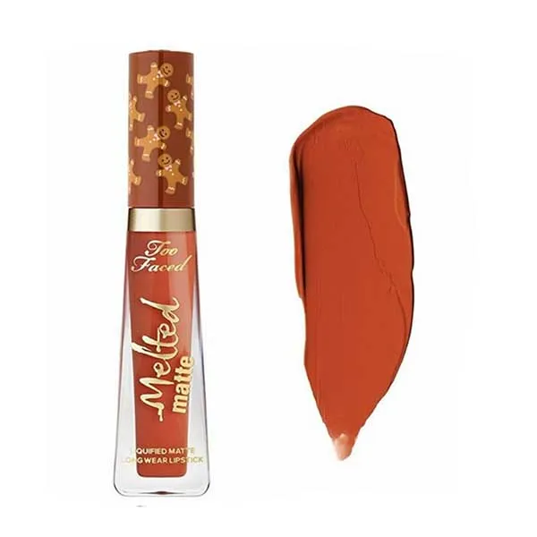 Son Kem Too Faced Gingerbread Man Màu Đỏ Cam Đất - Son Môi - Vua Hàng Hiệu