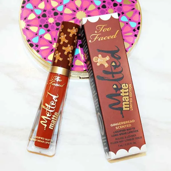 Son Kem Too Faced Gingerbread Man Màu Đỏ Cam Đất - Son Môi - Vua Hàng Hiệu