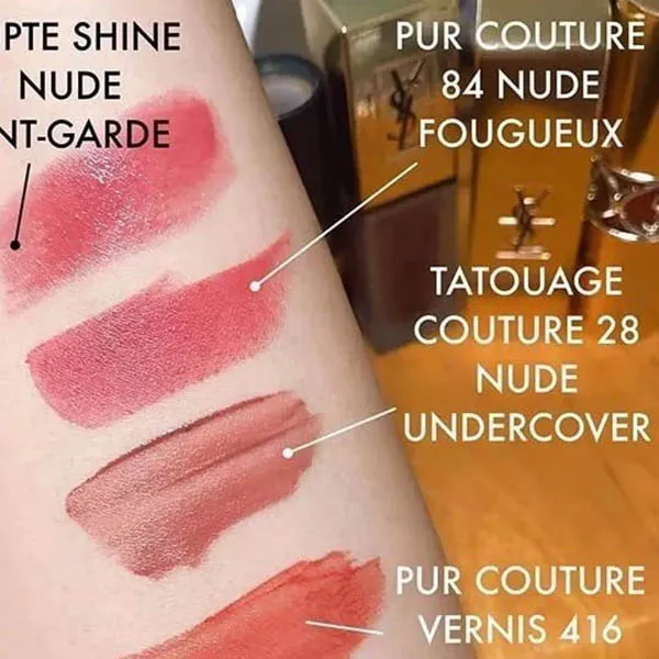 Son Yves Saint Laurent YSL Rouge Pur Couture 84 Nude Fougueux Màu Đỏ Mận - Son Môi - Vua Hàng Hiệu